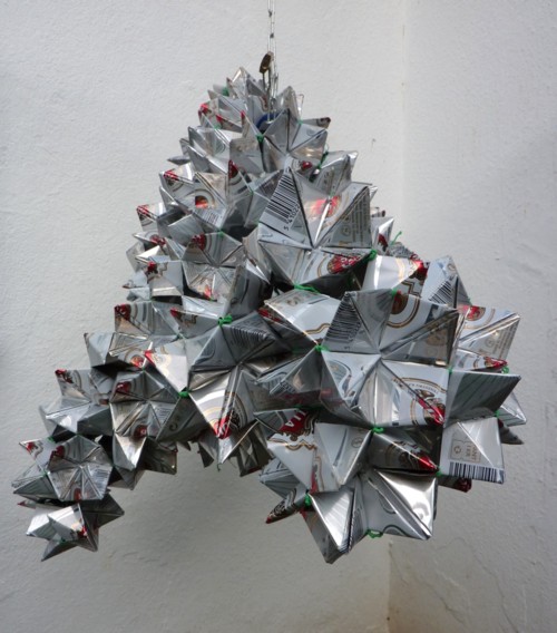 Angela Read Art, Sculpture made using manipulated Stella Artois cans